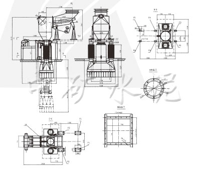 SZT300-Ⅰ/1熟料散裝機技術參數(shù)及示意圖